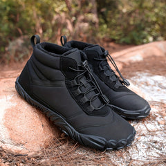 Waterproof Snow Boots Round Toe Non Slip Thermal Snow Shoes High Top Plush Outdo