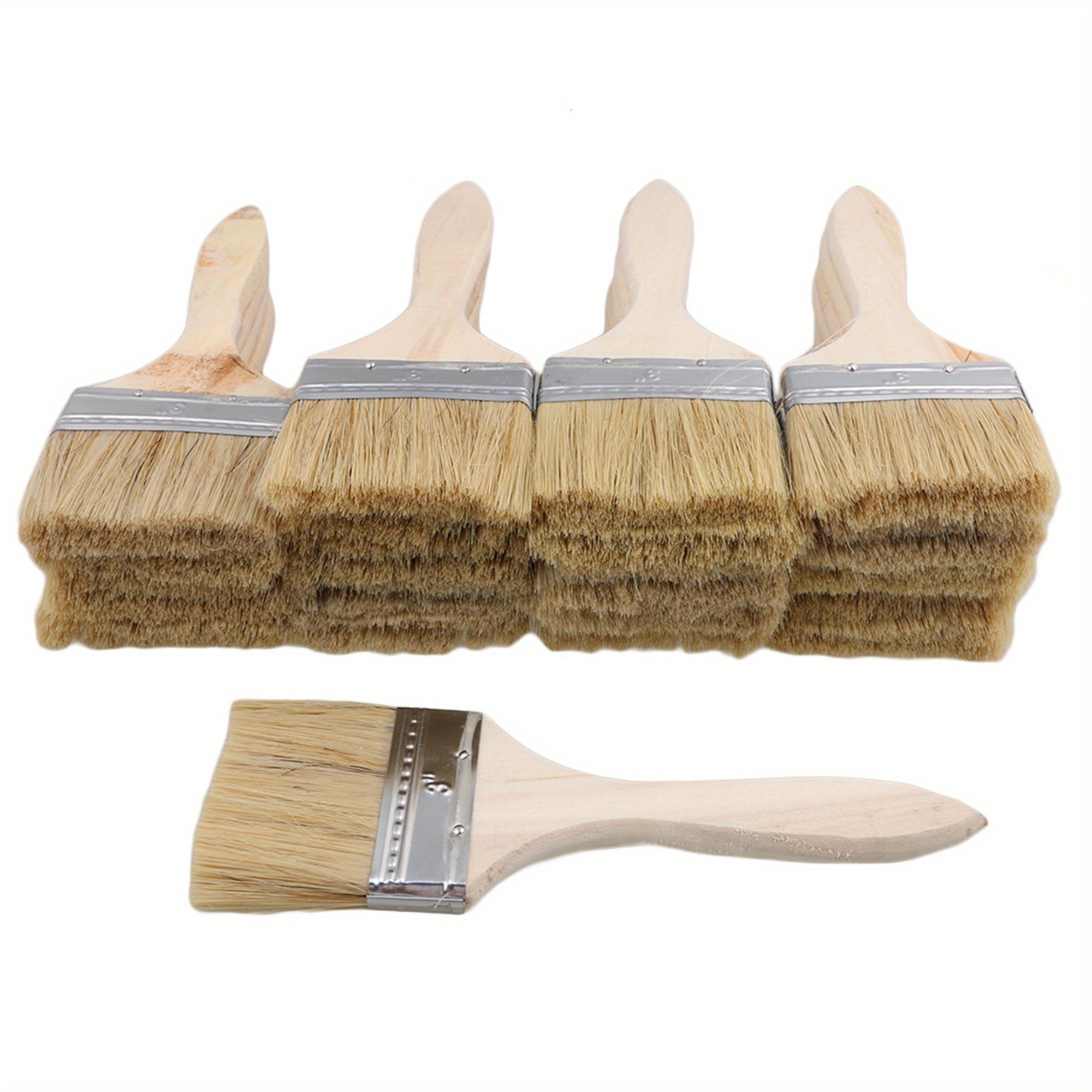 20pcs Thin Handle Paint Brushes 3 Inches