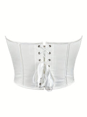 Strapless Corset Bustier Lace Up Body Shaper Women's Lingerie