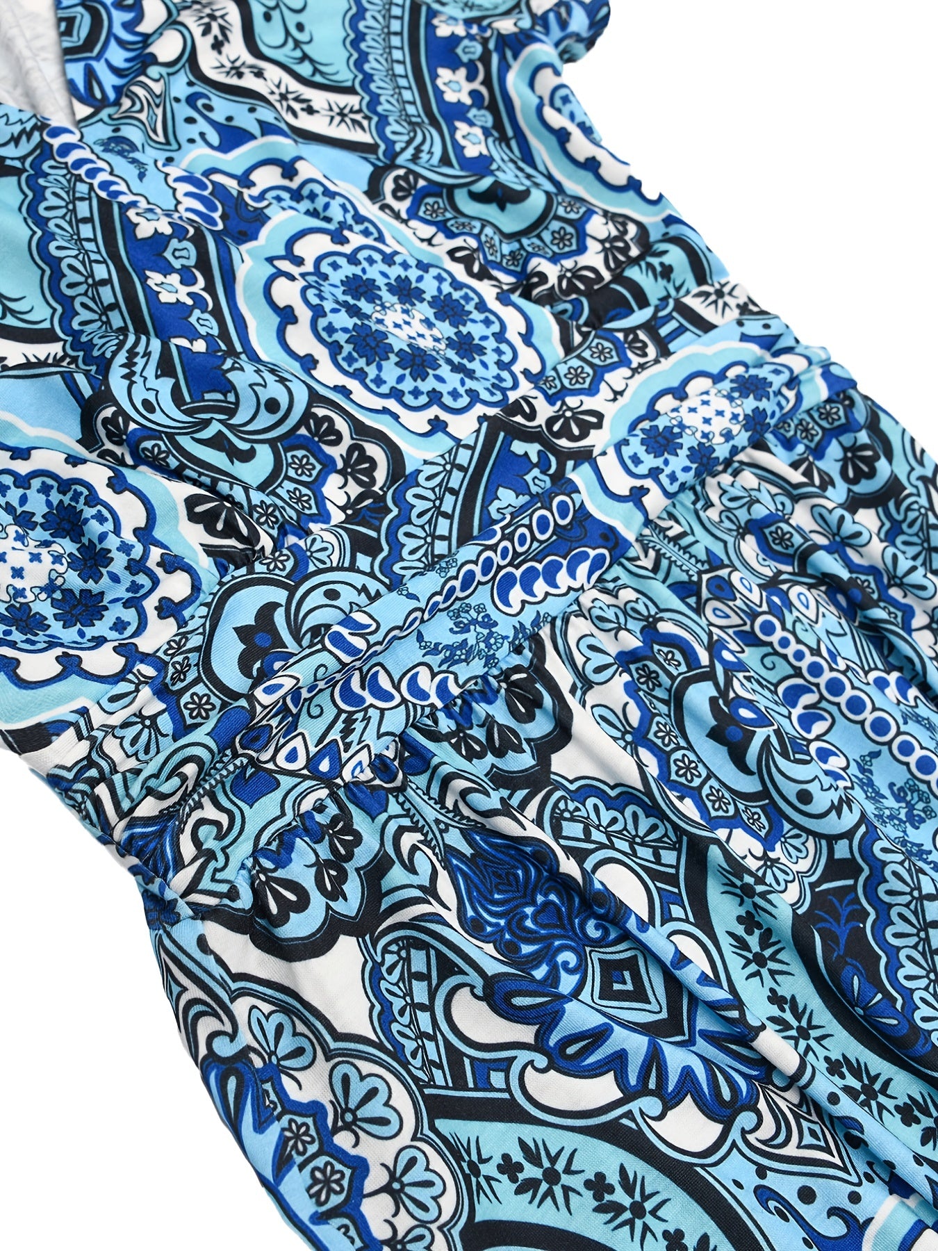 Floral Print Belted Maxi Dress Plus Size