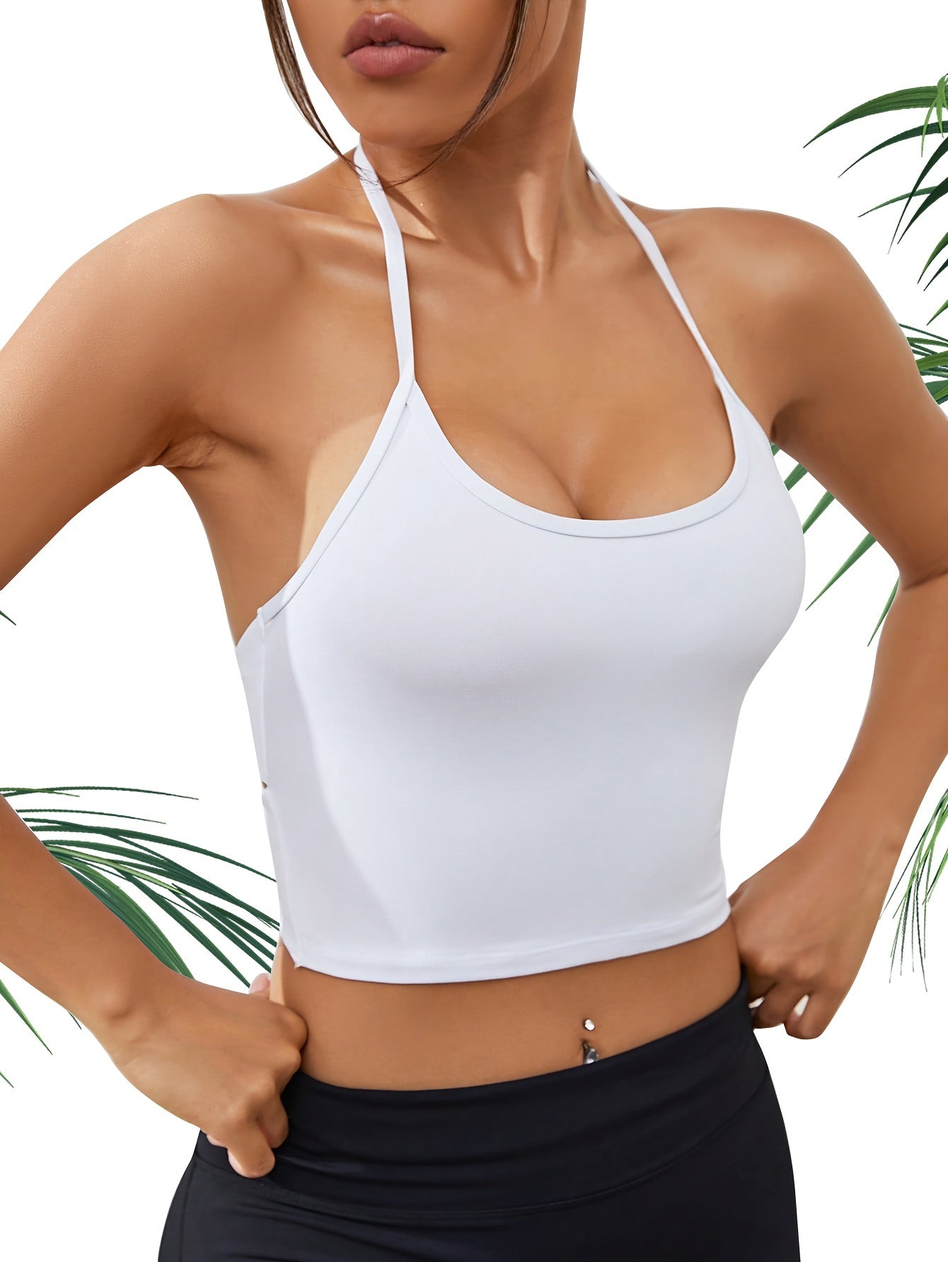Women's Lace Up Sports Tank Top Sleeveless Yoga Running