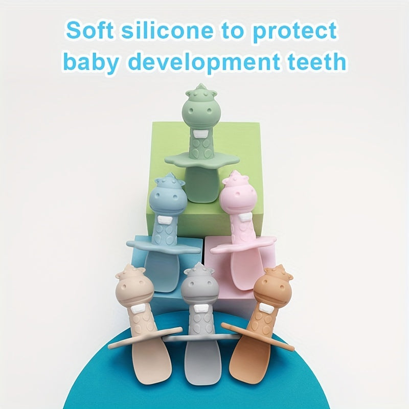 Baby Silicone Chewable Toddler Spoon for Self Feeding