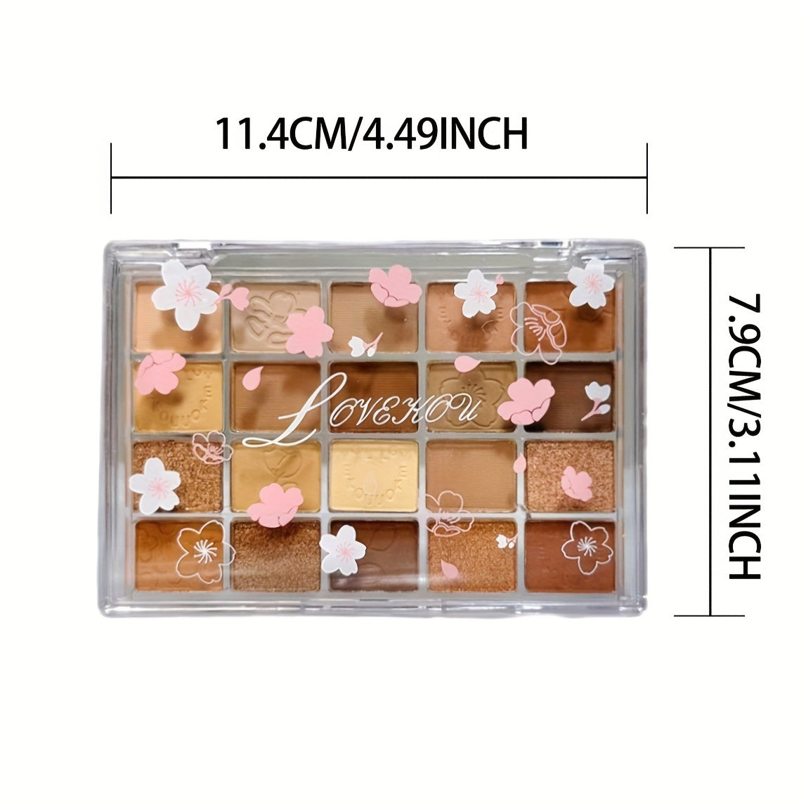 20 Shade Pearly Matte Eyeshadow Palette, Brown Milk Tea Tone