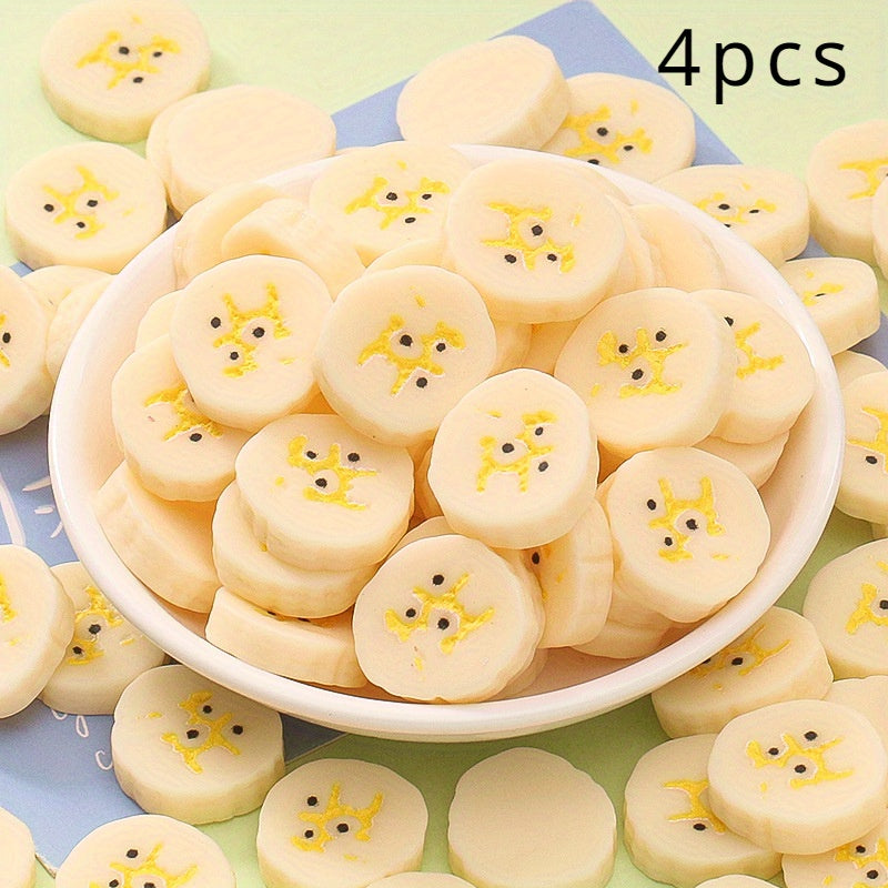 3D Banana Slices Playset for DIY Resin Decor - ABS Material