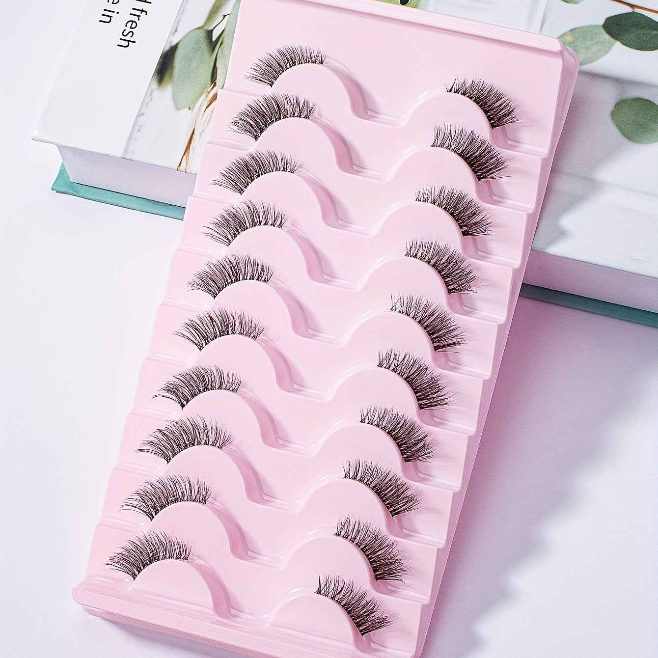 10 Pairs Natural Fluffy Faux Mink Lashes for False Eyelashes Extension