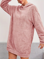  Long Sleeve Hoodie Lounge Dress