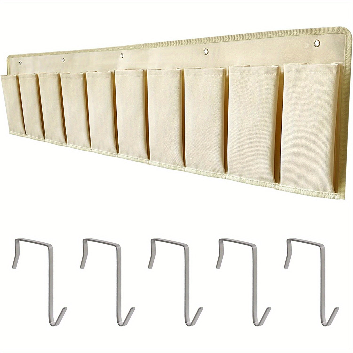 RV Shoe Pockets Hanging Bedside Storage Organizer with Sturdy Hooks