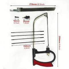 8-in-1 Steel Saw Metal Wood Glass 6 Blades Tool