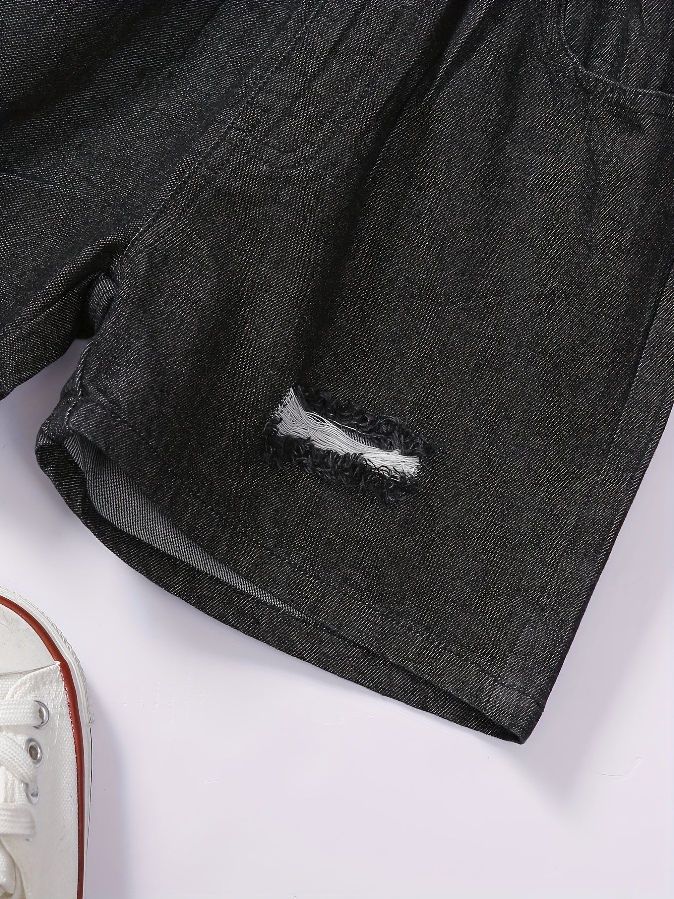 Alphabet T shirt & Denim Shorts Set for Boys Kids Summer Clothes