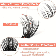 96pcs DIY Eyelash Extensions C D Curl Individual False Eyelashes 8-16mm