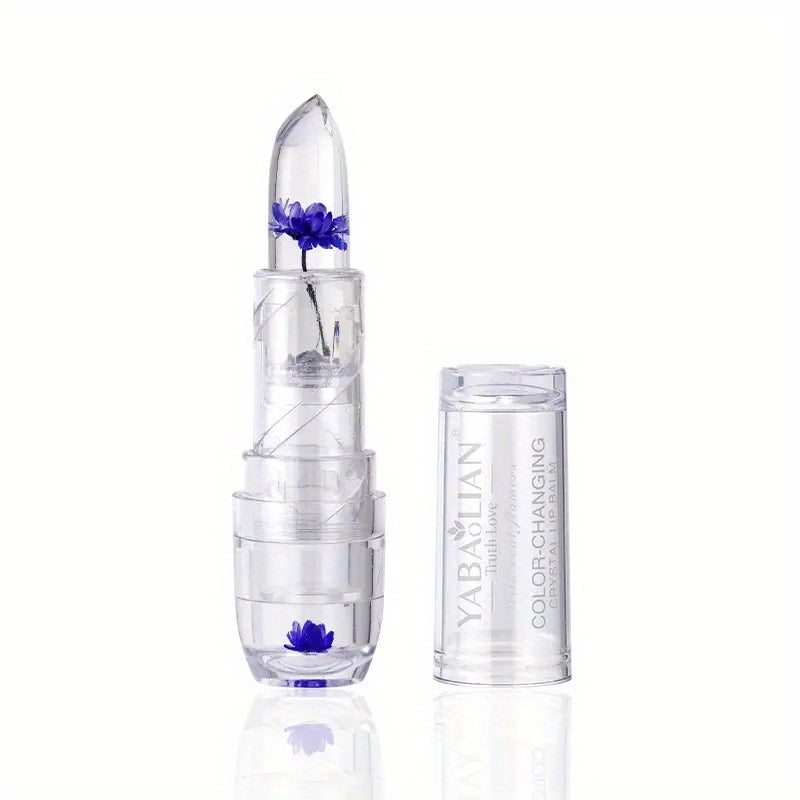 Crystal Flower Jelly Changing Lipstick Long Lasting Lip Care Moisturizer