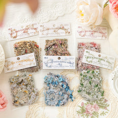 20pcs Flower Border Stickers for DIY Decoration Scrapbook Diary Cup