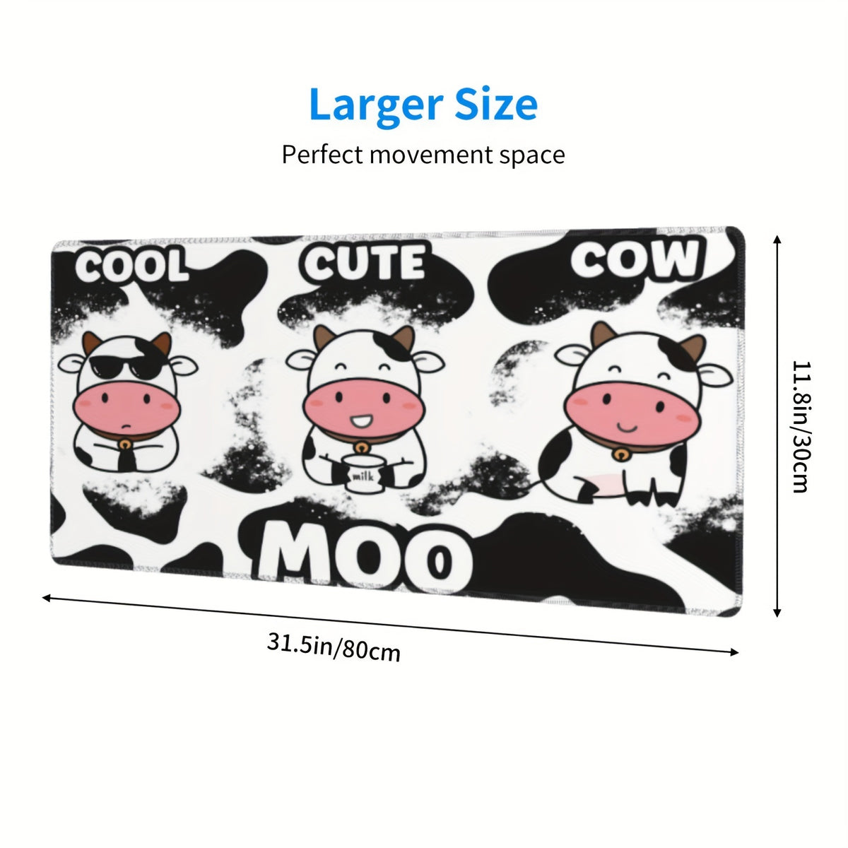 Cow Desk Accessories with Gel Wrist Support Ergonomic Gaming Mouse Pad Rest