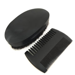 Wood Beard Kit Beard Brush Set Double Sided Styling Comb Care Kit