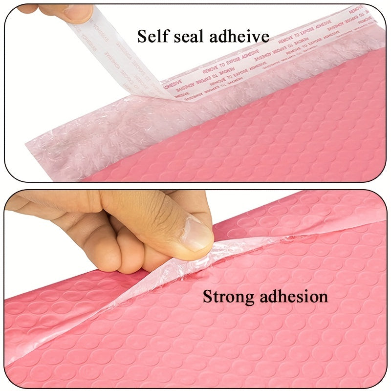 10 Pack 10x16 20x32 cm Pink Bubble Mailers Self-Sealing Waterproof Envelopes
