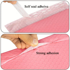 10 Pack 10x16 20x32 cm Pink Bubble Mailers Self-Sealing Waterproof Envelopes