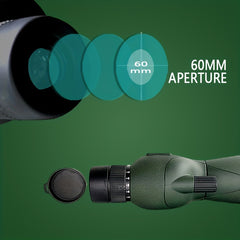 High Powered Monocular Telescope 25-75x Magnification 60mm Objective Lens