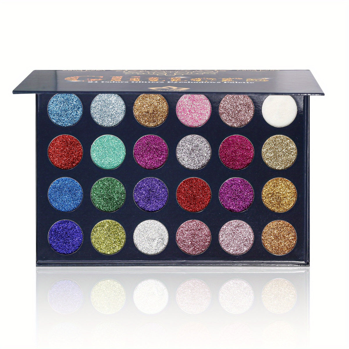 24 Shade Eyeshadow Palette Pressed Glitter Ultra Shimmer Long Lasting