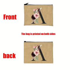 Floral Print Cosmetic Bag Bridesmaid Makeup Case Organizer
