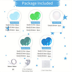 Ocean Party Balloon Garland Arch Kit Under the Sea Birthday Decor 135pcs