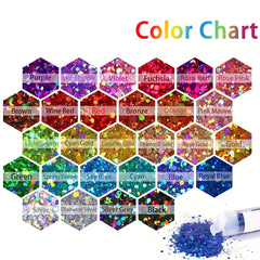 Chunky Glitter Purple Pink Green Mix