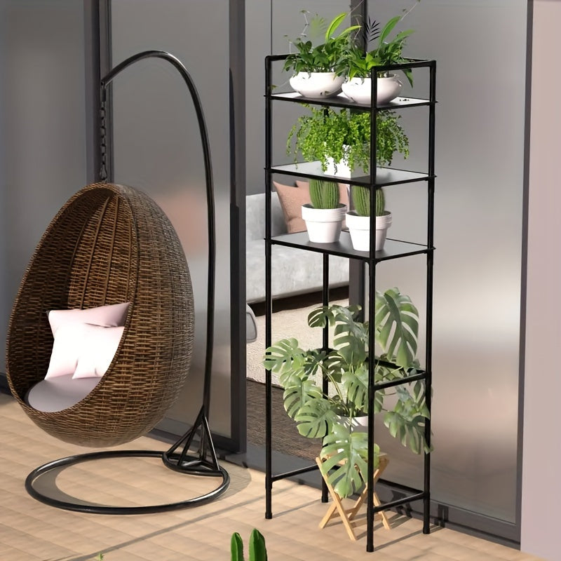 Multifunctional Storage Rack Metal Bathroom Storage Rack Balcony Plant Rack