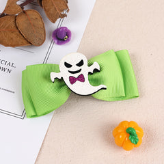 2pcs Halloween Double Bow Hairpin for Girls