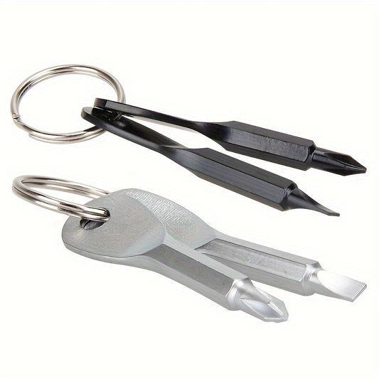 Slotted Cross Screwdriver Keychain for Camping Hiking Bag