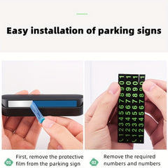 Temporary Parking Number Plate Mobile Decoration Car Phone Interior