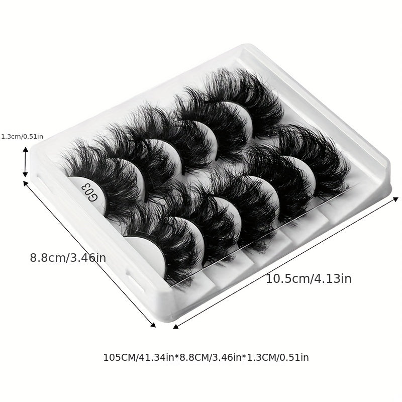 Multilayer Natural Cross Faux Mink Lashes