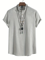 Men's Casual Short Sleeve Shirt for Summer Vacation Resort