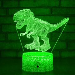 Dinosaur 3D Night Light w/ Remote & Smart Touch 16 Colors Dimmable T rex Toys