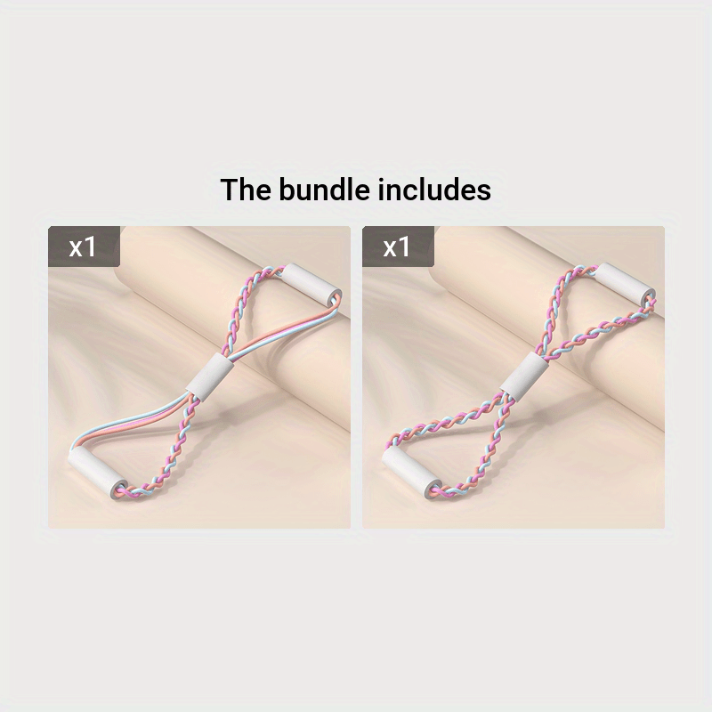 8 Shape Resistance Bands Yoga Stretch Braided Bands for Fitness Training