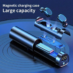 Portable Wireless Headset with Smart Display & Flashlight