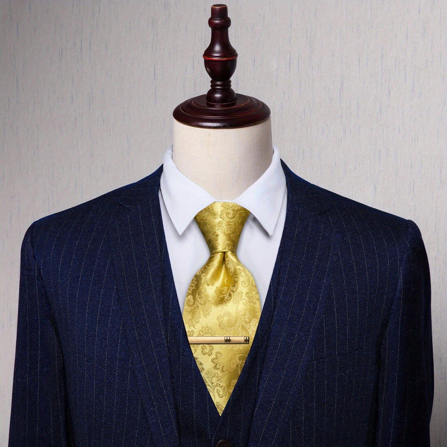 Paisley Silk Tie Set For Men Wedding Neck Tie Clips Men's Gift