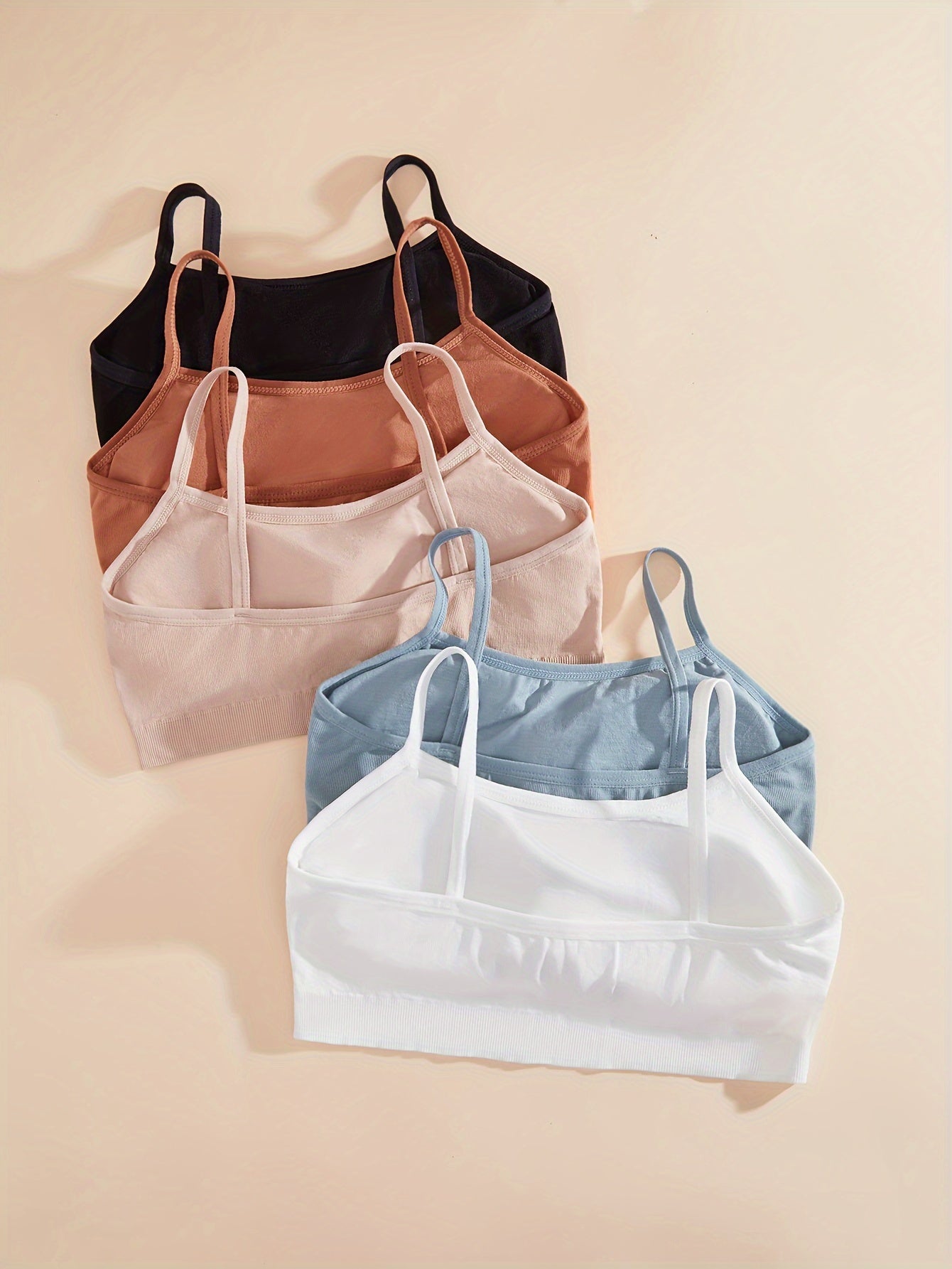 5pcs Wireless Bras Full Coverage Comfy & Breathable Women's Lingeri