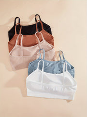 5pcs Wireless Bras Full Coverage Comfy & Breathable Women's Lingeri
