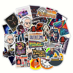 50pcs Sci Fi Movie Stickers - Vinyl Decals for Laptops & Bottles