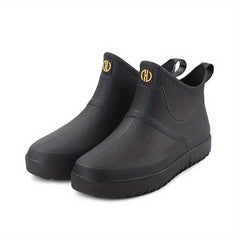 Men Rain Boots Low Top Waterproof Non slip Outdoor Walking Fishing