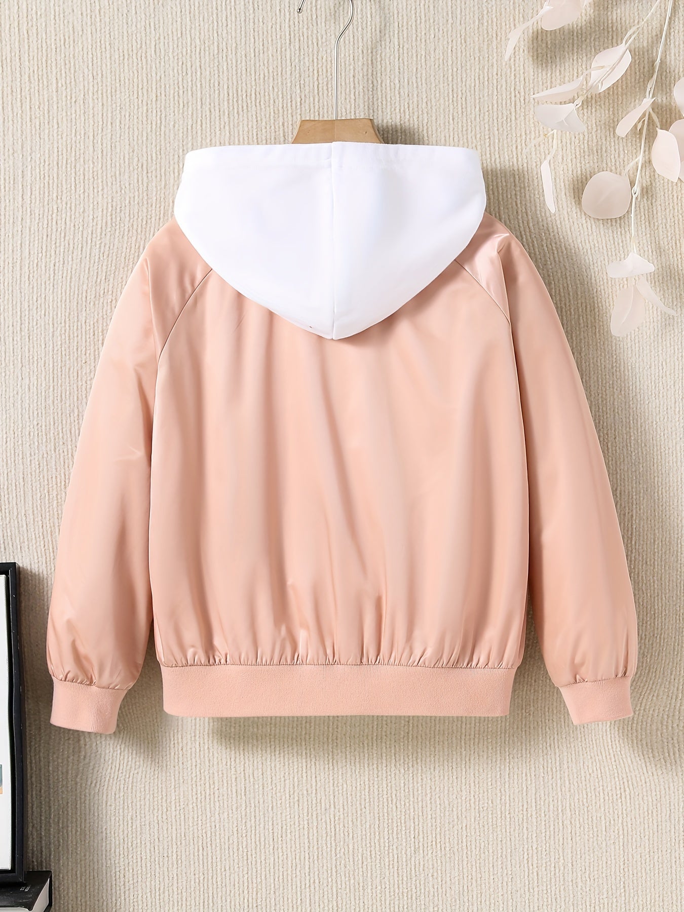 Kid Girls Casual Hooded Windbreaker Jacket with Pockets