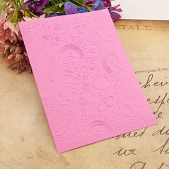 Rainbow Heart Star Sun Plastic Embossing Folders for Scrapbooking