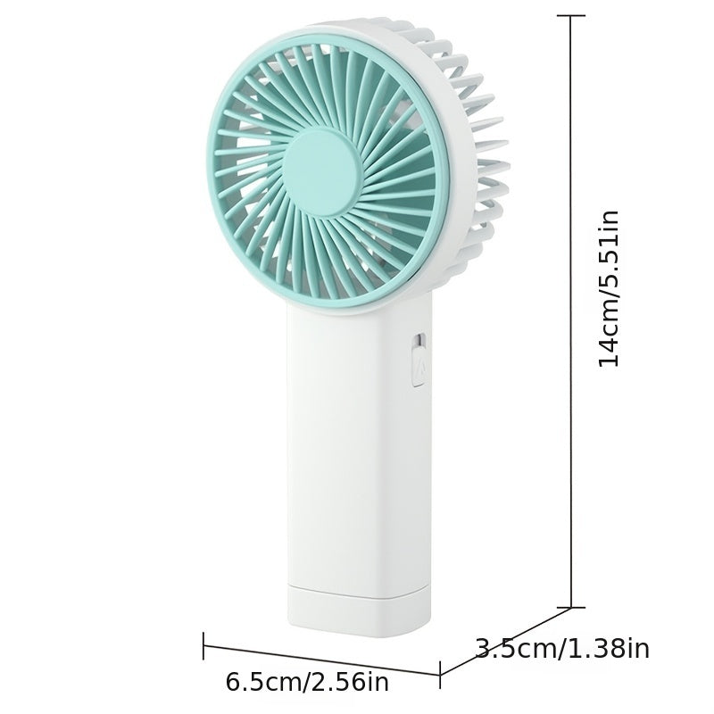Mini Handheld Fan USB Rechargeable Small Personal Fan with Light