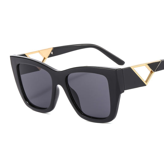Thick Rectangle Chunky Sunglasses Women Narrow Square Tortoiseshell Frame