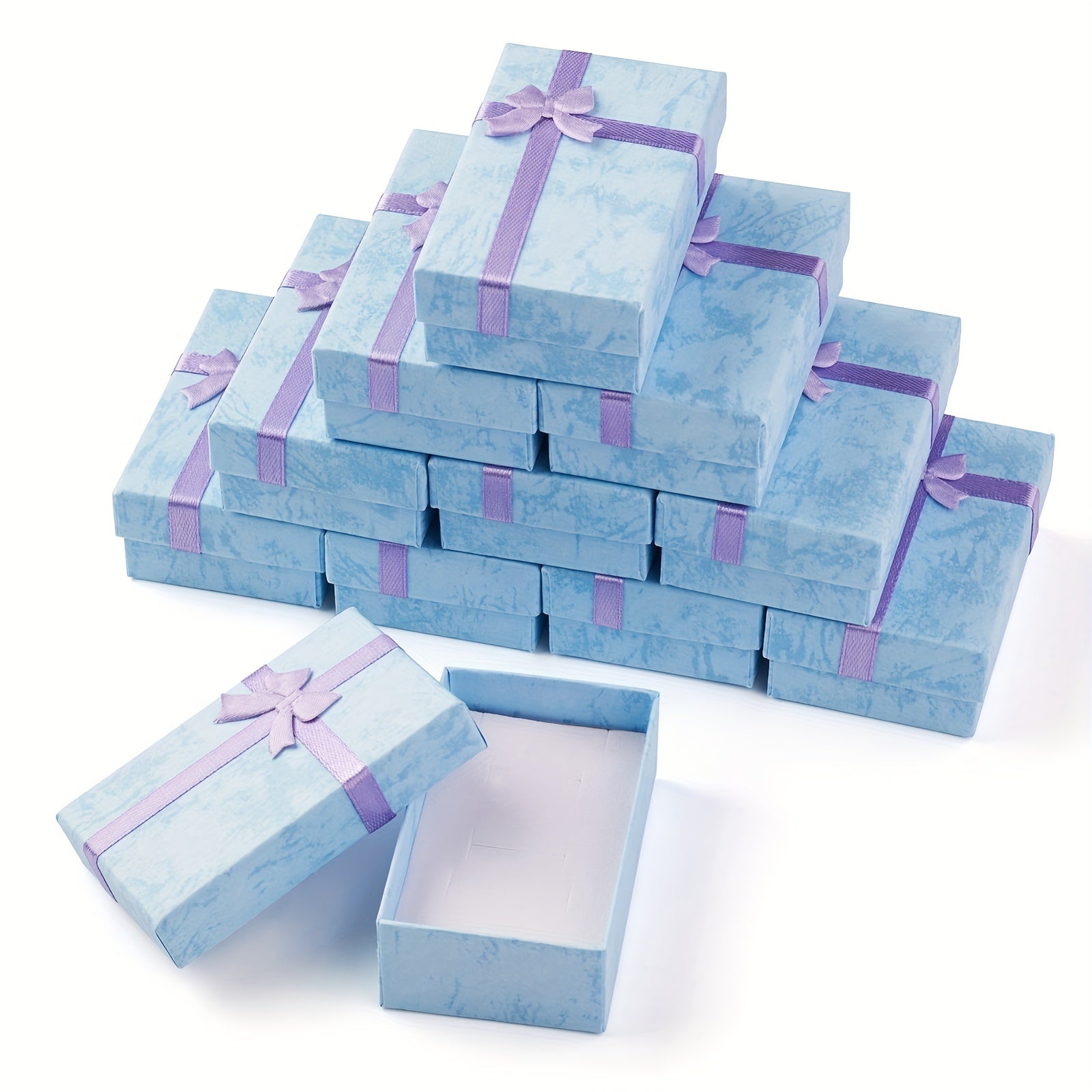 12pcs Jewelry Set Box With Sponge Pad For Anniversary Wedding Baby Shower