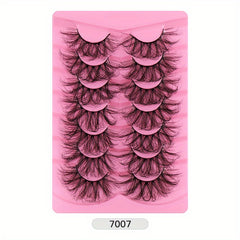 7 Pairs Curly Thick Faux Mink Eyelashes for Stage & Everyday Wear