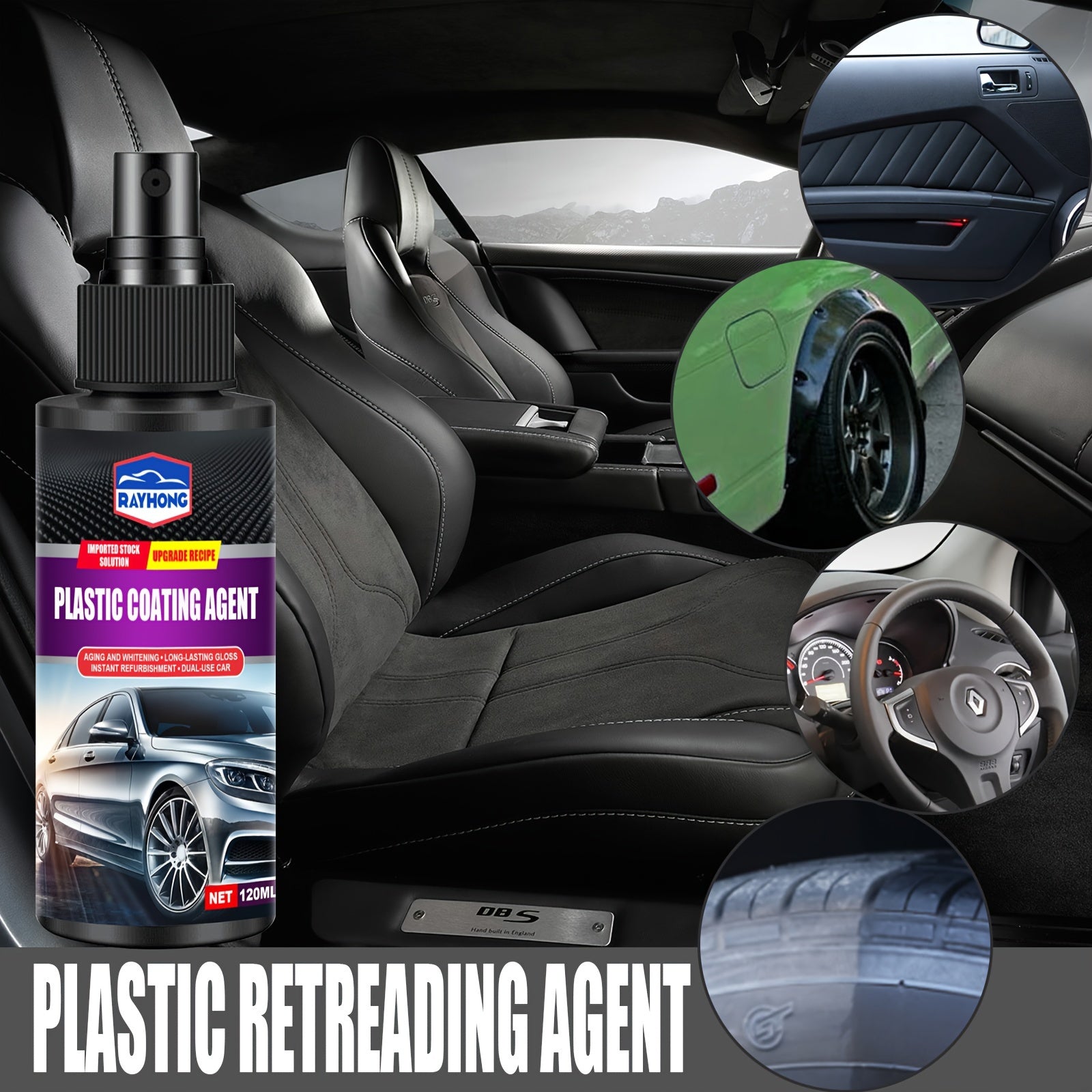 Auto Plastic Coating & Leather Seat Refurbishment Agent