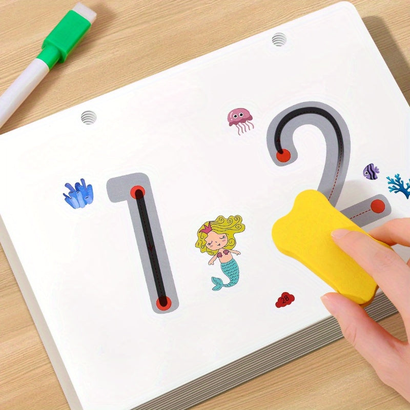 Kids Pen Control Activity Book with Pens & Eraser