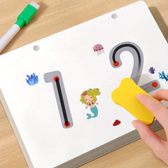 Kids Pen Control Activity Book with Pens & Eraser