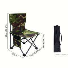Outdoor Chair with Insulated Storage Bag and Backrest