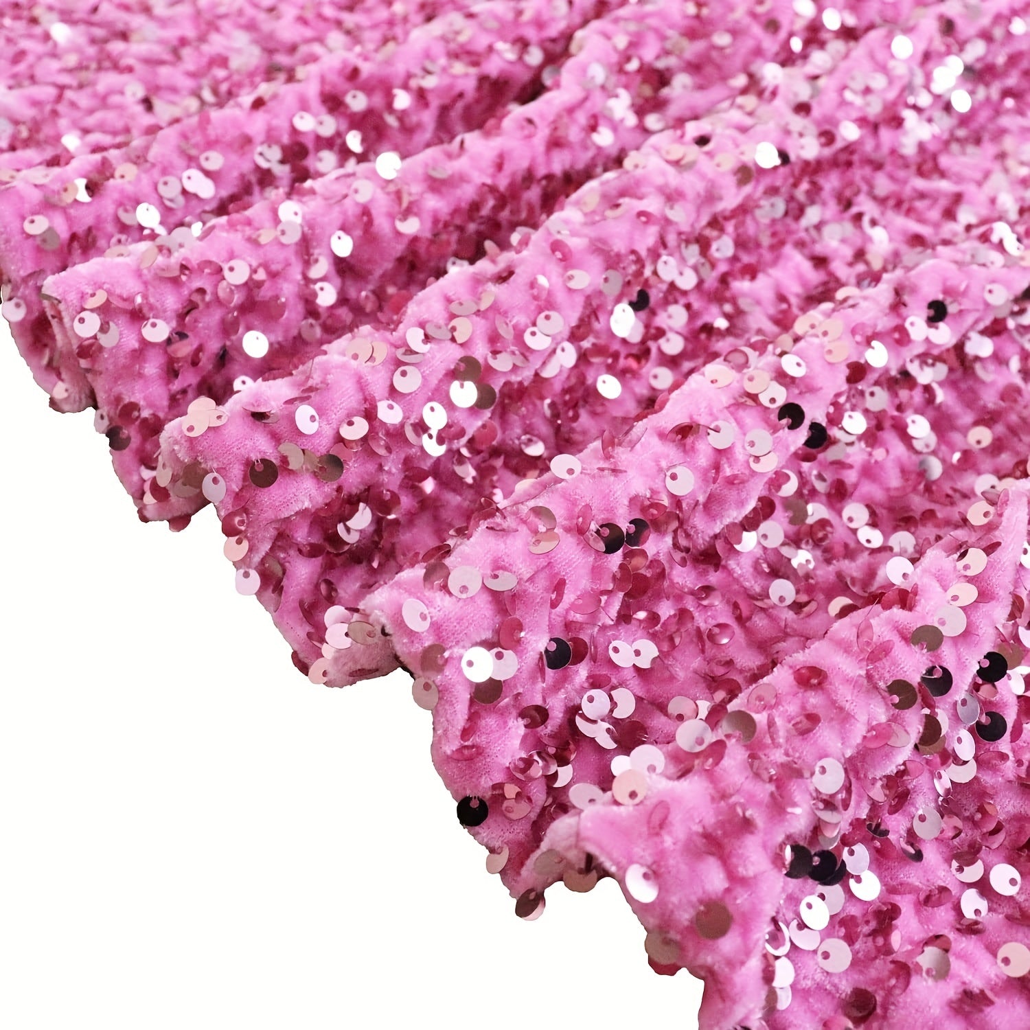 Velvet Sequin Fabric Glitter Embroidery DIY Sewing Wedding Dress Pillowcase
